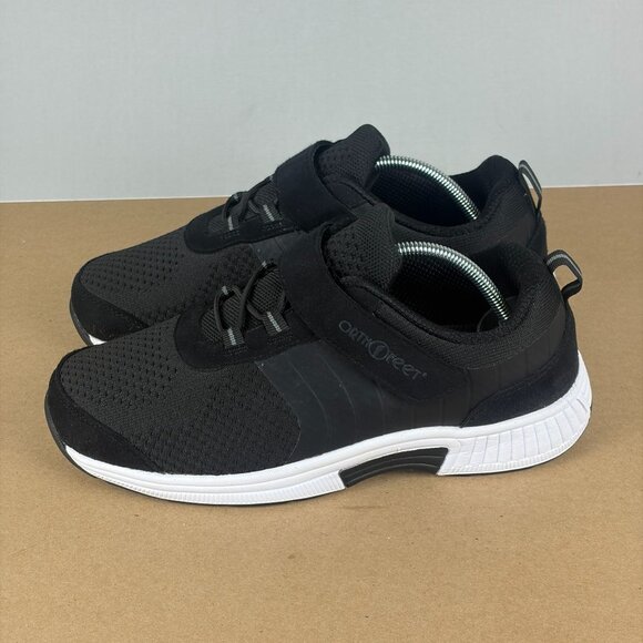 Orthofeet Joelle Stretch Knit Comfort Shoes Womens 8.5 XX-Wide Black Hook and Lo - Picture 10 of 10